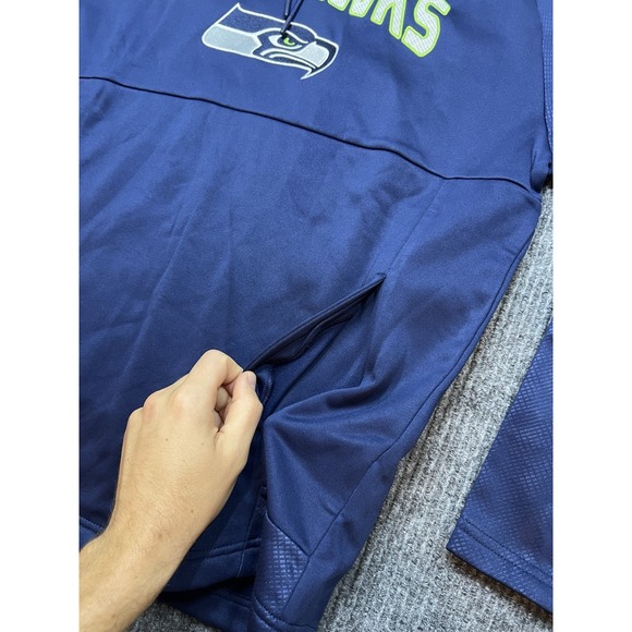 NWT NFL‎ Apparel Seattle Seahawks NFL Mens Hoodie Sweatshirt XL Dri-fit Stitched - Picture 9 of 10